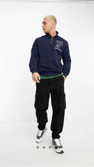 RL PREMIUM P LOGO COTTON FLEECE ZIP-UP (NAVY BLUE)