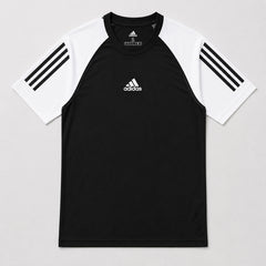 ADDAS MESH SHOULDER DRI FIT T-SHIRT (BLACK)