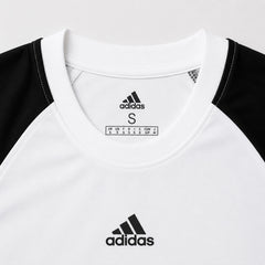 ADDAS MESH SHOULDER DRI FIT T-SHIRT (WHITE)
