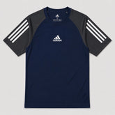 ADDAS MESH SHOULDER DRI FIT T-SHIRT (NAVY BLUE)