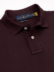 RL SMALL PONY PIQUE COTTON POLO SHIRT (MAROON)