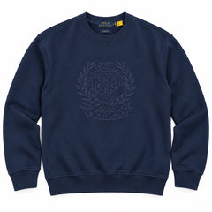 RL12 S/EPLQ COTTON FLEECE SWEATSHIRT (NAVY BLUE)