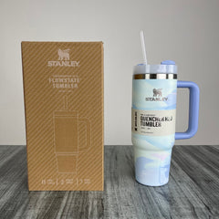 Stanly Quencher H2.0 FlowState Marble Swirl Edition Tumbler | 30 OZ (Blue)