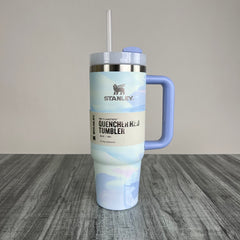 Stanly Quencher H2.0 FlowState Marble Swirl Edition Tumbler | 30 OZ (Blue)