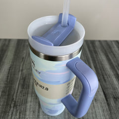 Stanly Quencher H2.0 FlowState Marble Swirl Edition Tumbler | 30 OZ (Blue)