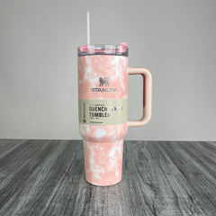 Stanly Quencher H2.0 FlowState Tie-Dye Edition Tumbler | 40 OZ (Peach)