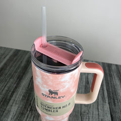Stanly Quencher H2.0 FlowState Tie-Dye Edition Tumbler | 40 OZ (Peach)