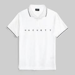 HKT IMPORTED MEN'S TIPPED POLO SHIRT (WHITE)