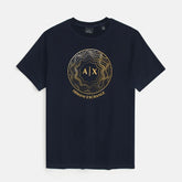 A-X IMPORTED MEN'S GOLD T-SHIRT (NAVY BLUE)