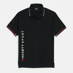 IMPORTED HKT SPORT MEN'S POLO SHIRT (BLACK)