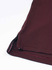 TH Premium Collar Tipping Polo Shirt (Maroon)