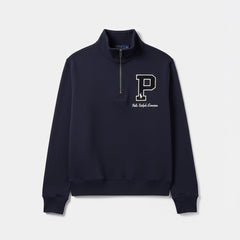 RL PREMIUM P LOGO COTTON FLEECE ZIP-UP (NAVY BLUE)