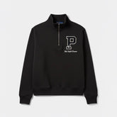 RL PREMIUM P LOGO COTTON FLEECE ZIP-UP (BLACK)
