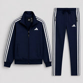 ADDAS EDGE LINE POLYESTER FLEECE TRACKSUIT (NAVY BLUE)