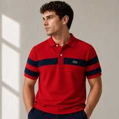 LCSTE TWIN STRIPE POLO SHIRT (RED)