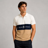RL TWO TONE QUATER ZIPPER POLO SHIRT (SKIN)