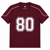ADDAS ACTIVE WEAR PIPING OVERSIZED 80 T-SHIRT (MAROON)
