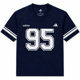 ADDAS ACTIVE WEAR V NECK OVERSIZED 95 T-SHIRT (NAVY BLUE)
