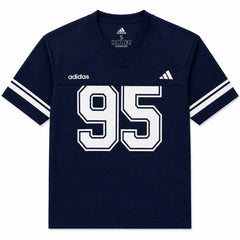 ADDAS ACTIVE WEAR V NECK OVERSIZED 95 T-SHIRT (NAVY BLUE)