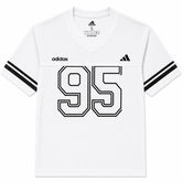 ADDAS ACTIVE WEAR V NECK OVERSIZED 95 T-SHIRT (WHITE)