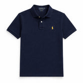 RL Premium Small Pony Pique Cotton Polo Shirt (Navy Blue)