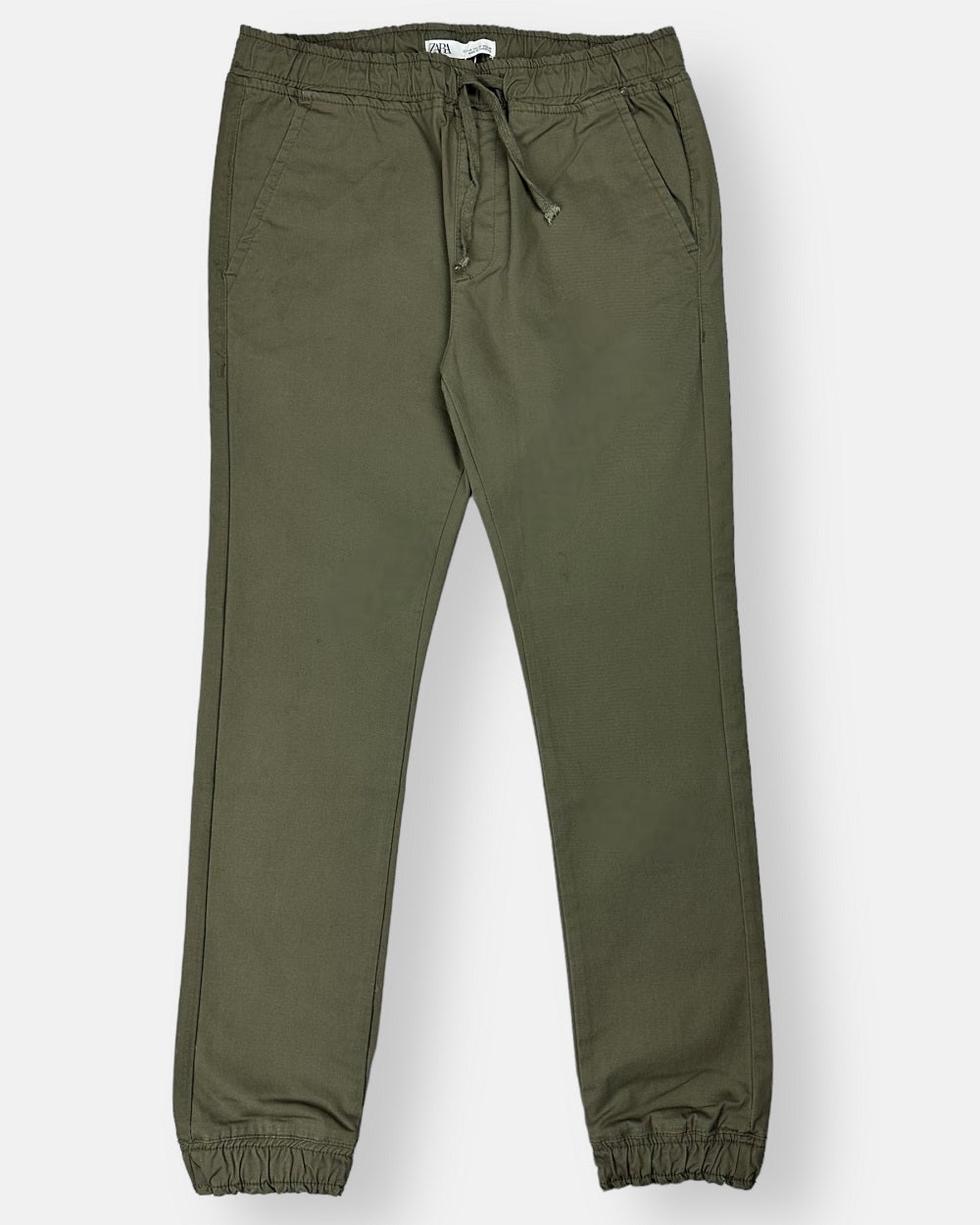 Z.A.R.A Premium Cotton Waist Jogger Trouser (Olive Green
