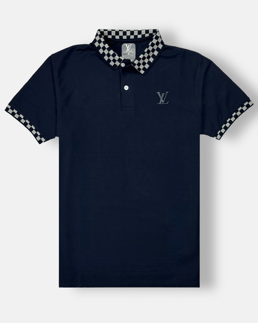 L-V Premium Polo Shirt Navy Blue – Leftovers Den
