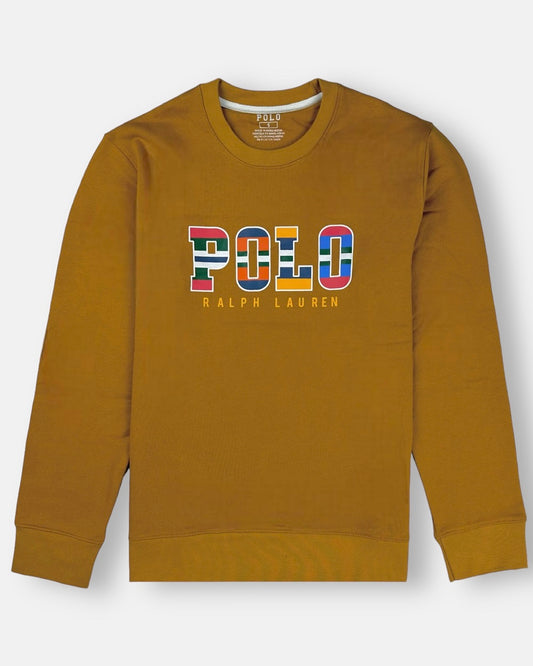 RL Multi Polo Cotton Terry Sweatshirt Mustard