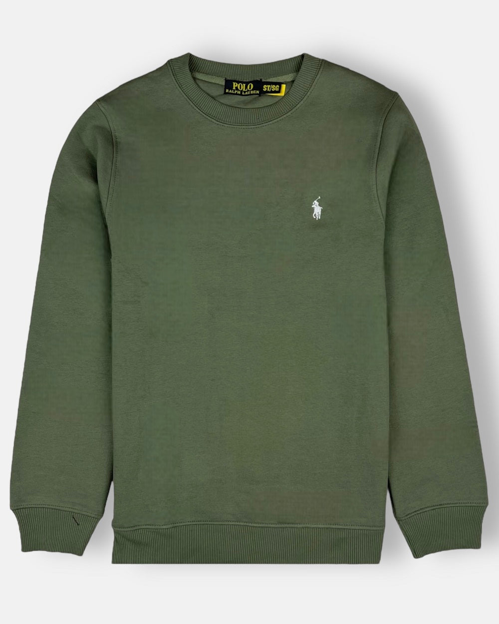 RL premium Single pony Fleece sweatshirt (Olive Green)