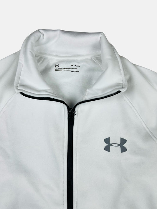 UA Imported Polyester Fleece Mockneck Zipper (White)