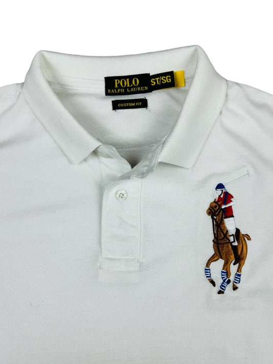 RL Premium Big Horse Polo Shirt (White)
