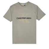 C.K PREMIUM TOWEL EMB COTTON T-SHIRT (STONE)