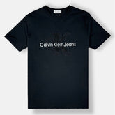 C.K PREMIUM TOWEL EMB COTTON T-SHIRT (BLACK)