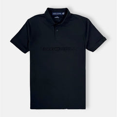 TH PREMIUM EMBOSSED LOGO POLO SHIRT (BLACK)