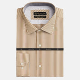 Mussimo Duti Imported Stripe Formal Shirt (Beige)