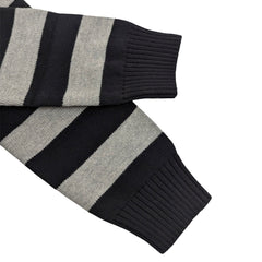 RL Premium F/S Stripe Knitted Sweater (Black & Grey)