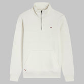 Tommy Premium Cotton Fleece Zip-Up (White)