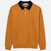 Z.A.R.A CONTRAST COLLAR DOWNSHOULDER SWEATSHIRT (MUSTARD)