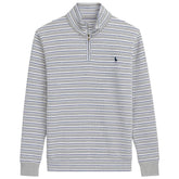 RL PREMIUM S/P COTTON THERMAL ZIP-UP MOCK NECK STRIPER (SLIM FIT)