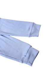 RL PREMIUM S/P COTTON THERMAL ZIP-UP MOCK NECK SKY BLUE (SLIM FIT)