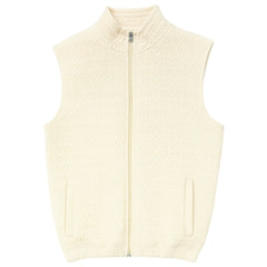Z.A.R.A PREMIUM SELF TEXTURED GILLET (OFF-WHITE)