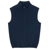 Z.A.R.A PREMIUM SELF TEXTURED GILLET (NAVY BLUE)