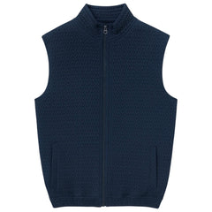 Z.A.R.A PREMIUM SELF TEXTURED GILLET (NAVY BLUE)