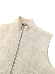 Z.A.R.A PREMIUM SELF TEXTURED GILLET (OFF-WHITE)