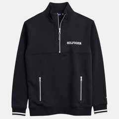 TH HILFIGER PREMIUM MONO TYPE ZIP UP (BLACK)
