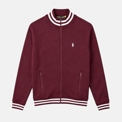 RL PREMIUM COTTON FLEECE DOUBLE KNIT TRACK JACKET (MAROON)