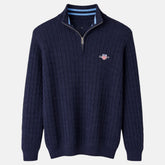 G.A.N.T IMPORTED CABLE KNIT SWEATER (NAVY BLUE)