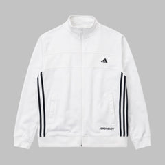 ADDAS PREMIUM FRONT PANEL POLYESTER FLEECE TRACKSUIT (WHITE&BLACK)