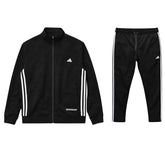 ADDAS PREMIUM FRONT PANEL POLYESTER FLEECE TRACKSUIT (BLACK)