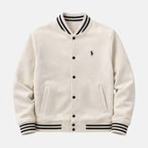 RL PREMIUM S/P COTTON FLEECE BASEBALL JACKET (STONE)
